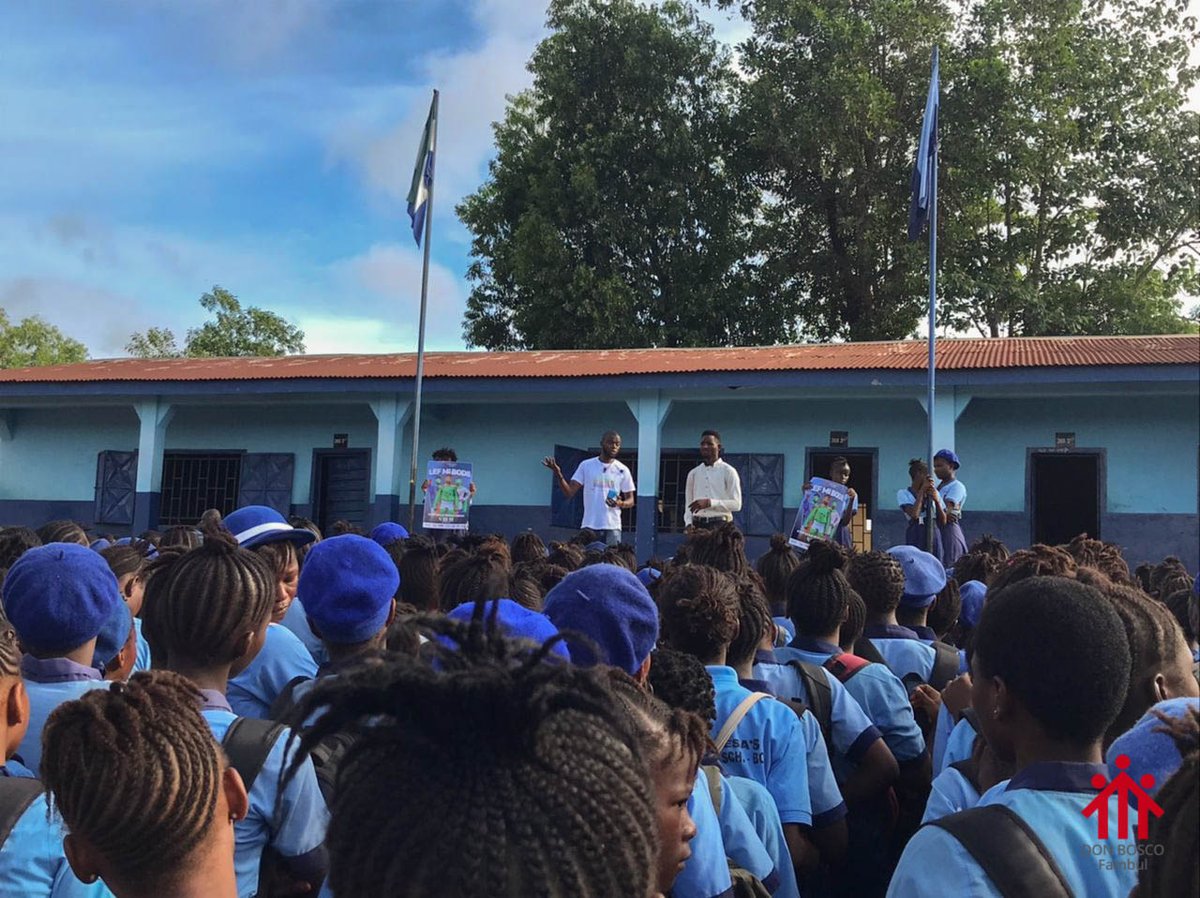 DonBoscoFambul's tweet photo. We go on fighting sexual exploitation nationwide!

As part of Don Bosco’s outreach on SGBV with @ChildHeroes and the Lef Mi Bodi Campaign, our team visited Bo and the Pujehun Districts this week. During the visits, our partners in the FSU supported us to reach out to 10 schools https://t.co/FvOr9EjEkm
