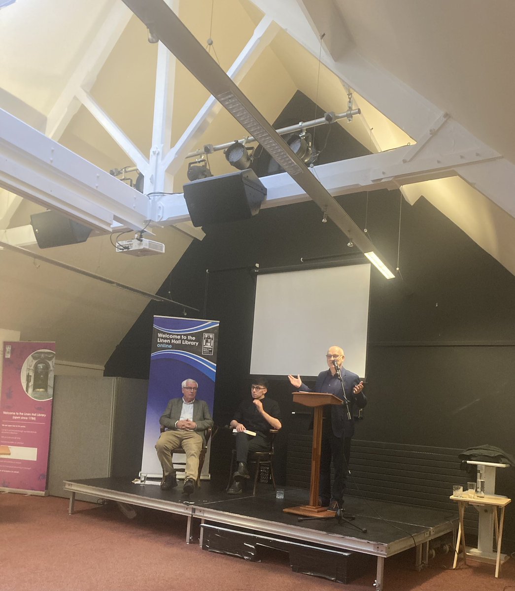 cjhumanrights's tweet photo. Delighted to be at the Belfast book launch this evening of the excellent ‘United Nation’ by @connolly16frank 

Powerful and thoughtful speeches including from @DenzilMcDaniel about the constitutional present and possible futures. https://t.co/xYFHljCNhm
