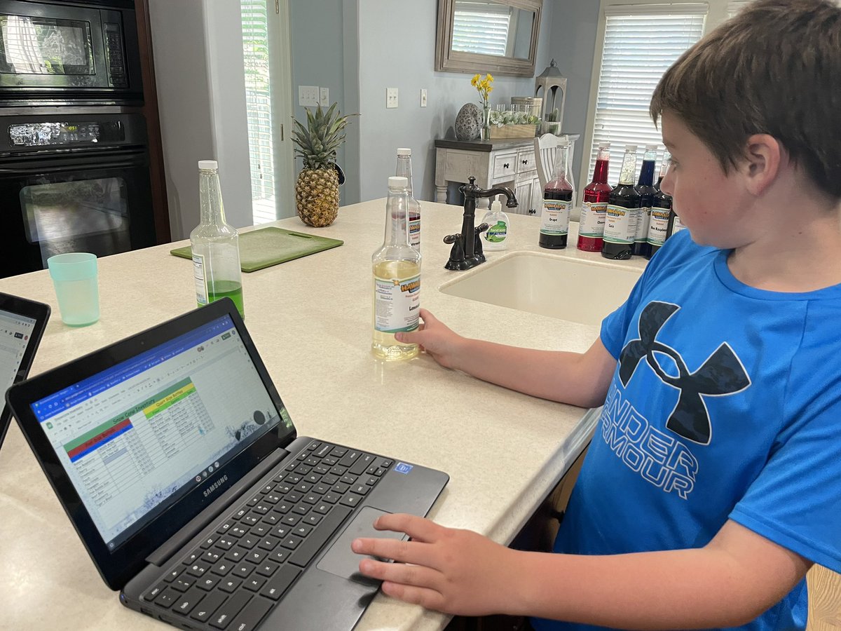 mszimmercte's tweet photo. Summer project underway…learning to create and maintain a spreadsheet to keep up with our snowcone syrup inventory! @STLPKentucky https://t.co/Qgj3DXZeRF