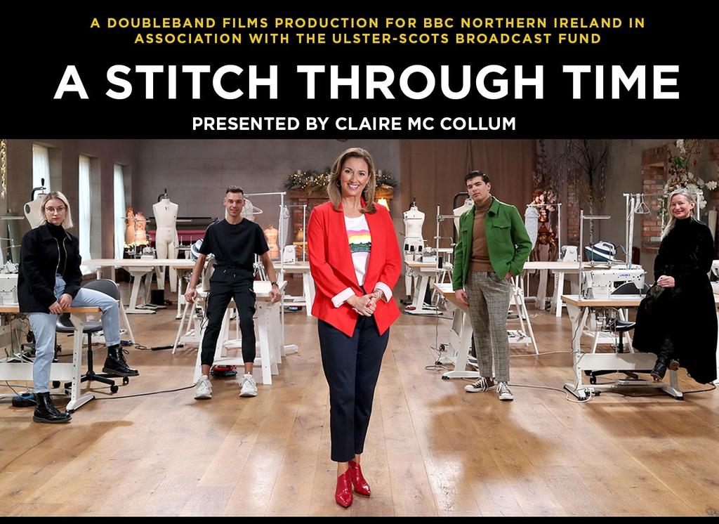 claire_mccollum's tweet photo. There's another chance to see series 1 of A Stitch Through Time @doublebandfilms @BBCnireland 8pm tonight! Series 2 is also on the way! #astitchthroughtime #filming #design #couture #fashion #talenteddesigners #competition #challenge #textilehistory #heritage #ulsterscots https://t.co/QdEHSQwSMO