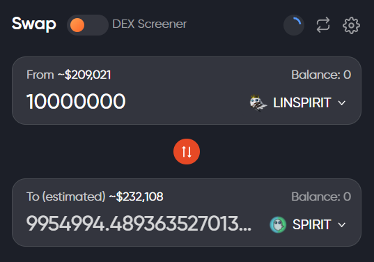 AbacusFi's tweet photo. Yes, you can swap 10 million #linSPIRIT for $SPIRIT with minimal price impact. Doesn't mean you should 👀

https://t.co/L1PJI567l9 $LQDR https://t.co/pwGjGlWmkP