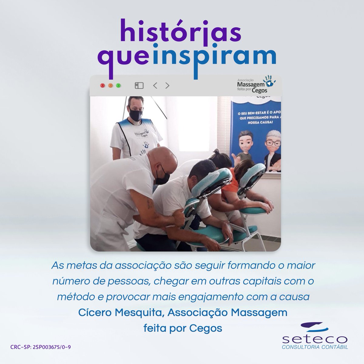 setecocontabil's tweet photo. Massagem feita por Cegos é exemplo de sucesso em #planejamento financeiro no #terceirosetor. Emocione-se e Inspire-se nesta história de #empreendedorismo de sucesso ☺️. No link a seguir. 🔗https://t.co/MJOpvjpP9v

#massagemfeitaporcegos #contabilidadedigital #contador #parceria https://t.co/hF8bclXHgK