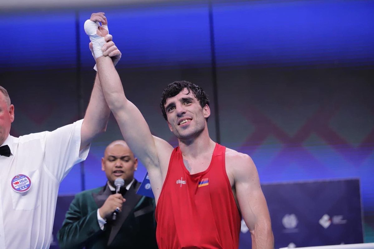 armgov's tweet photo. 🇦🇲🥇 Hovhannes #Bachkov, a member of the #Armenian boxing team and #Olympic bronze medalist, became the #champion of European Championship for the third time. https://t.co/eCEYe4pcmk