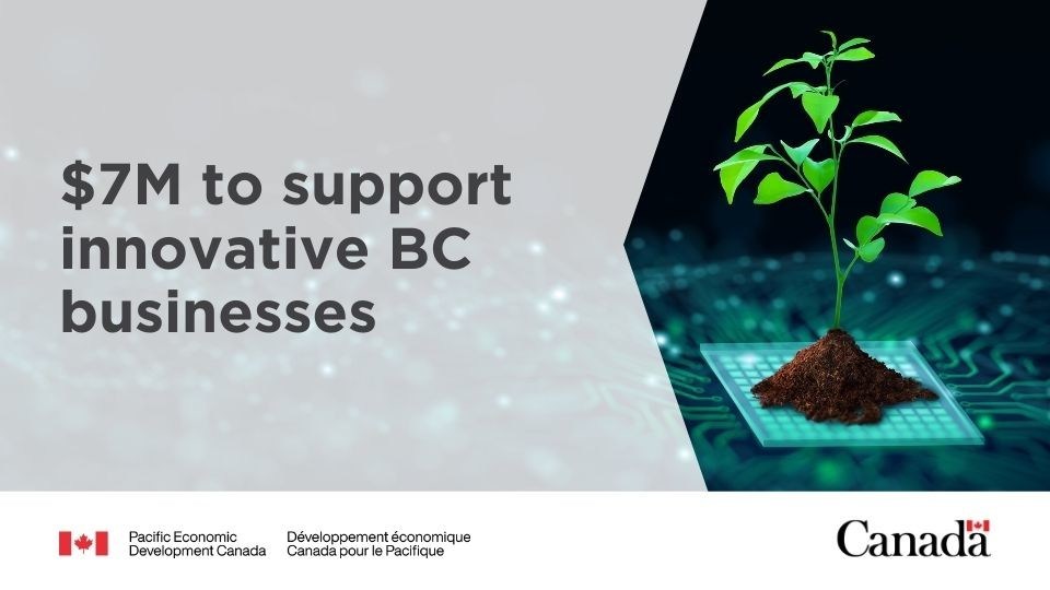 Innovative #BC businesses to receive $7M in support. Read more via <a href="/PacifiCanEN/">Pacific Economic Development Canada</a>: bit.ly/3wPUGoc