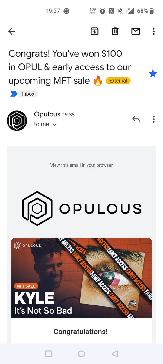 57u's tweet photo. Ah yea ๐๏ธ๐น๐ถ๐ Chicken dinner!
@opulousapp #OpulousSpotlight
Investment reserved in @SuperDuperKyle done already!๐ค๐
#ItsNotSoBad https://t.co/WOCf84q7bY