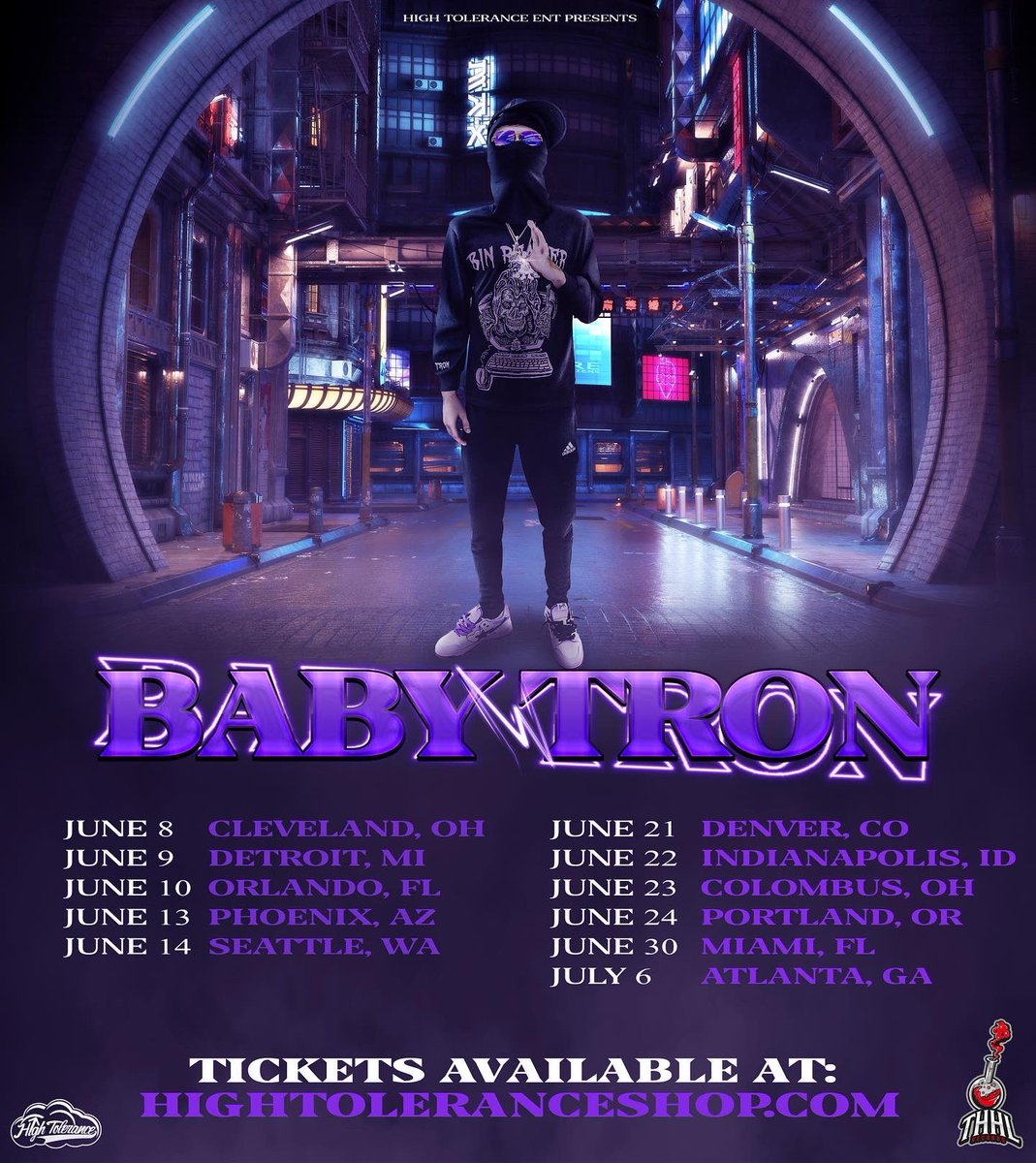 TOUR ANNOUNCEMENT 🚨
<a href="/_babytron/">LETRON JAMES</a> live! 💩🏆
Tickets available here🎫⬇️
HighToleranceshop.com