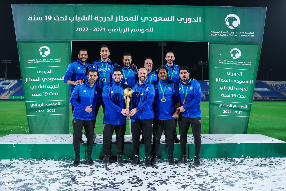 Alhilal_EN's tweet photo. 🏆 It’s our time 😍
We are the CHAMPIONS 🎉 
Congratulations U19s 💙⚽️
#AlHilal 🥇🔝 https://t.co/DKNaXxBDWG