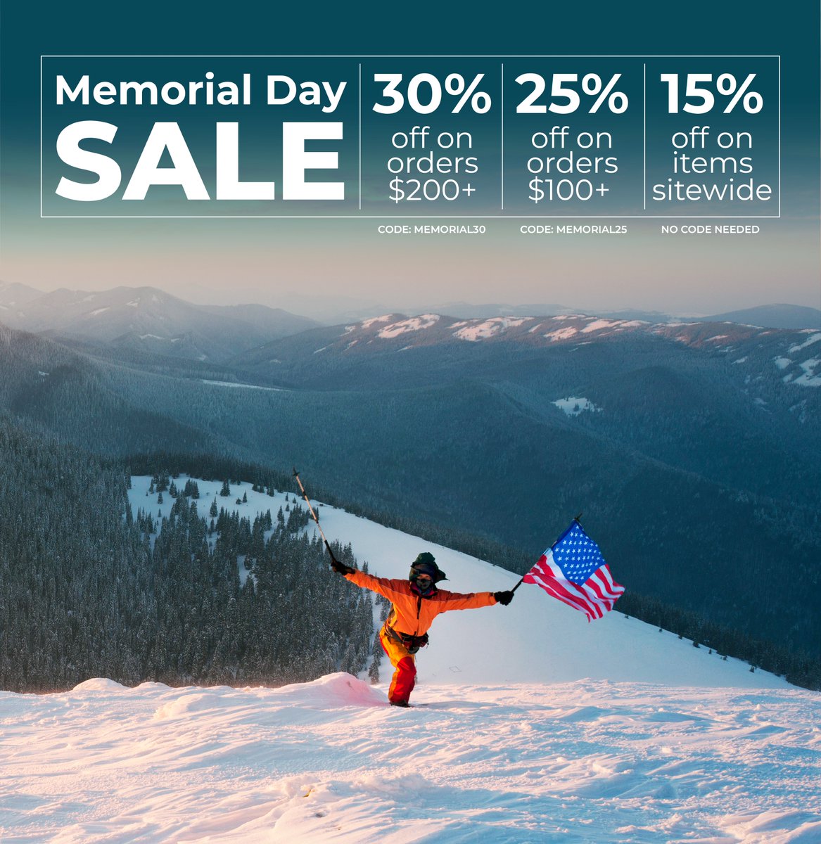 CascadeMTech's tweet photo. Last chance to shop our Memorial Day Weekend SALE 🌭⭐

☀️15% off Everything⁣
☀️25% off over $100 CODE: MEMORIAL25⁣
☀️30% off over $200 CODE: MEMORIAL30⁣
⁣
(Offer only valid until midnight on 5/30/2022)⁣

https://t.co/v5ABxZ4KhP https://t.co/vUxY7XzBj9