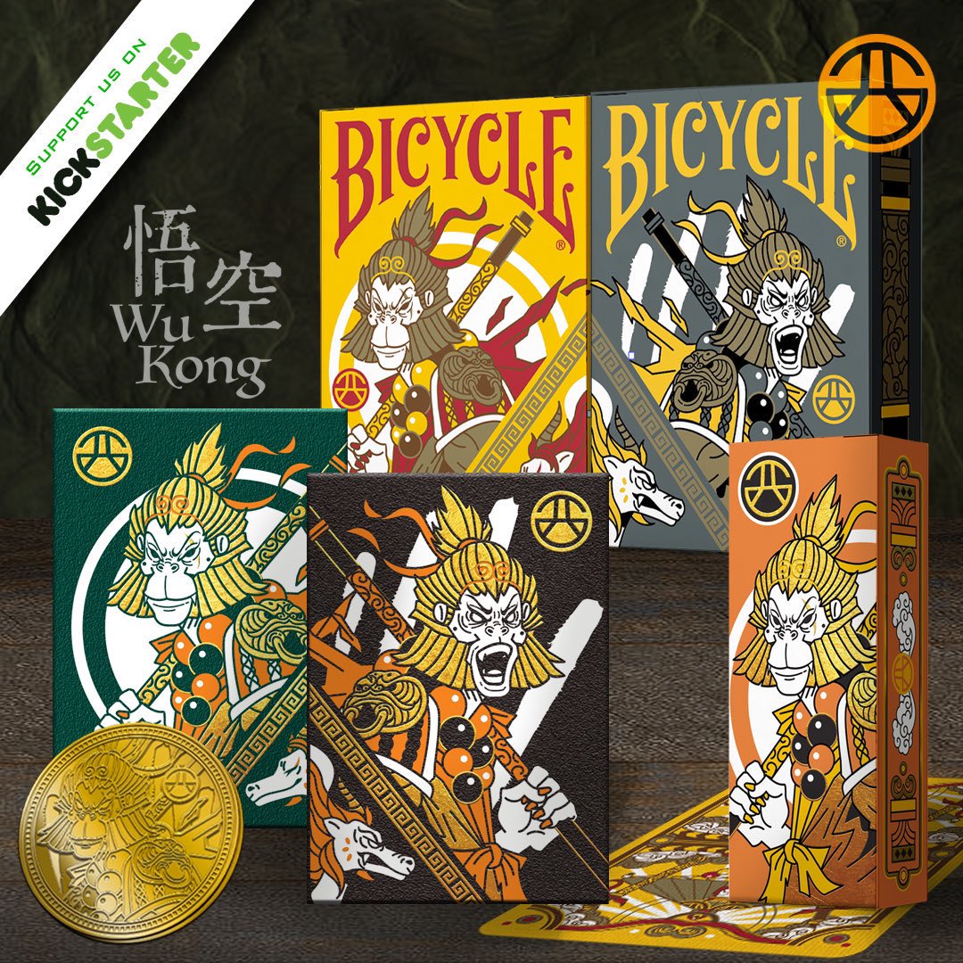 Our latest project, Bicycle <a href="/bicyclecards/">Bicycle Cards</a> #Wukong aka #monkeyking Journey To The West #playingcards is live on #Kickstarter Support us and make the deck a reality! kickstarter.com/projects/hypie…