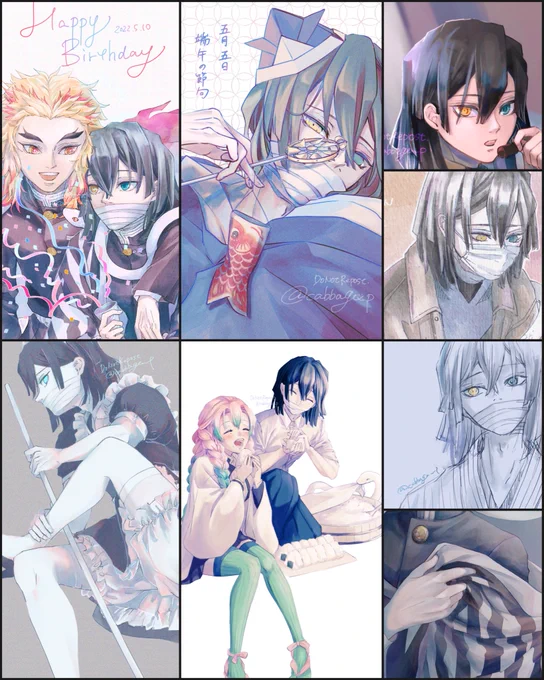 #今月描いた絵を晒そう

全部月の前半の絵だね。
欲望全開でゆるゆる描いてました〜🪅 