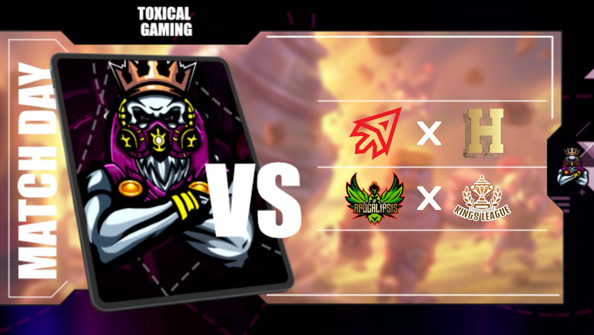 👑𝕋𝕠𝕩𝕚𝕔𝕒𝕝 𝔾𝕒𝕞𝕚𝕟𝕘👑 (@toxicalgaminggg) on Twitter photo #MatchDay | #ClashRoyale
Ya estamos en la arena!!!
Que comiencen los enfrentamientos!!!
🏆 <a href="/HalfCup_Cr/">HalfCup</a>
🆚 <a href="/TDelta_CR/">Team Delta (Δ)</a>
📌 ------
⏰ 19:00🇲🇽
🏆 <a href="/KingsLeague4/">Kingsleague</a>
🆚 <a href="/SF_APOCALIPSIS/">Sf.apocalipsis.sports</a>
📌 Jornada 2
⏰ 20:30🇲🇽
#ToxicalForever #MatchDay | #ClashRoyale
Ya estamos en la arena!!!
Que comiencen los enfrentamientos!!!
🏆 <a href="/HalfCup_Cr/">HalfCup</a>
🆚 <a href="/TDelta_CR/">Team Delta (Δ)</a>
📌 ------
⏰ 19:00🇲🇽
🏆 <a href="/KingsLeague4/">Kingsleague</a>
🆚 <a href="/SF_APOCALIPSIS/">Sf.apocalipsis.sports</a>
📌 Jornada 2
⏰ 20:30🇲🇽
#ToxicalForever