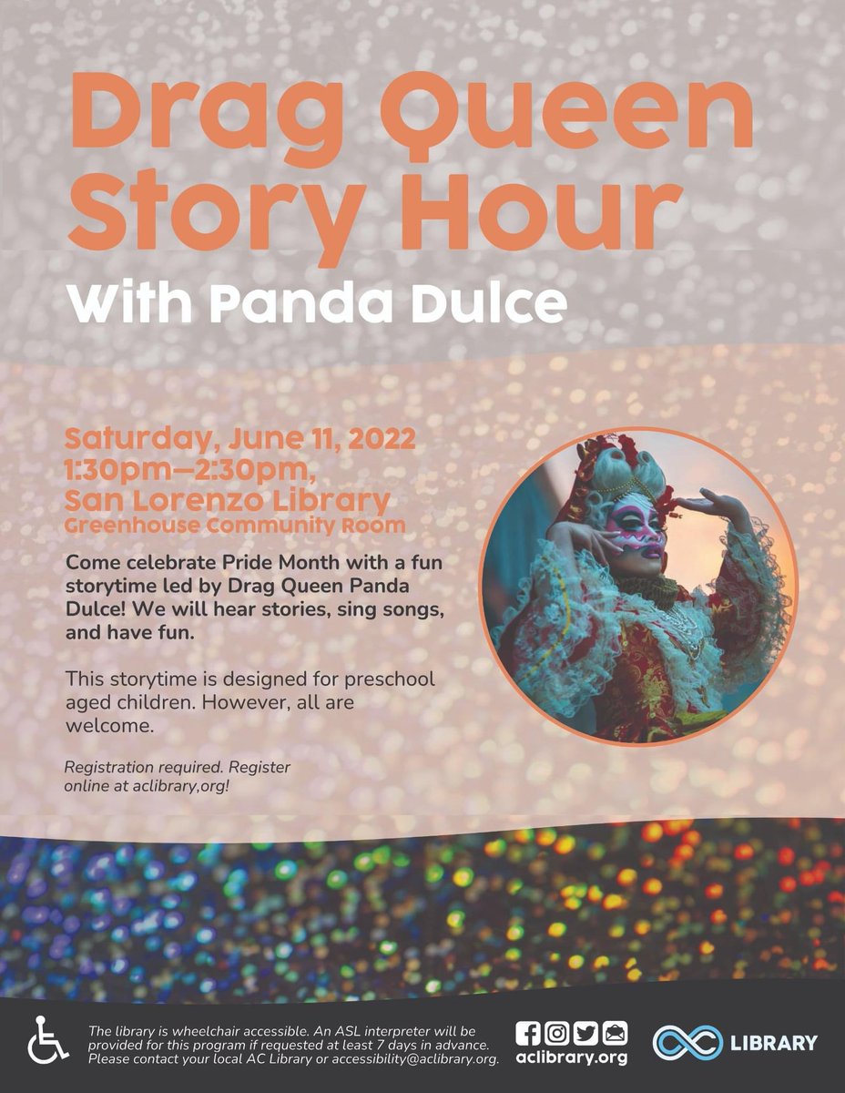 . @aclib is advertising drag queen story hour specifically for preschoolers. The library is funded primarily by local property taxes.