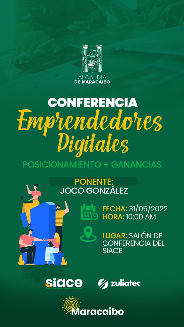 Mañana conferencia gratis en el @SiaceMaracaibo @mcboalcaldia