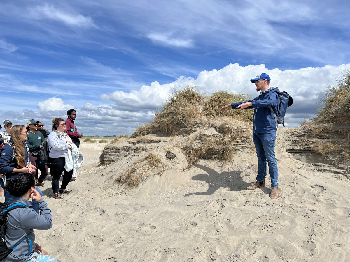 crabioscar's tweet photo. Day 2 of #IRES22 in the bag! Today was hard vs soft engineering approaches up close. We visited the Maeslantkering surge barrier and the Sand Motor. Two of the most impressive coastal engineering feats there are, within just a couple kms of each other. https://t.co/oNf9Mt7Cm2