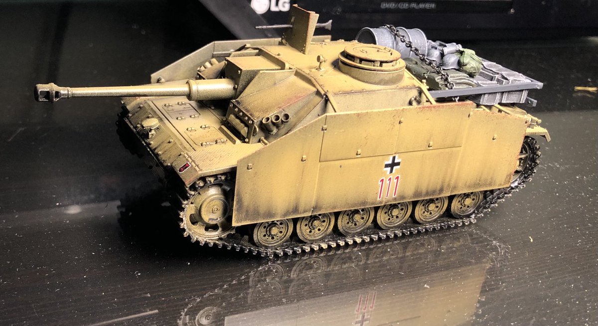 1/48 Tamiya Stug. I always like to add stowage to Stugs, gives more interest to the model