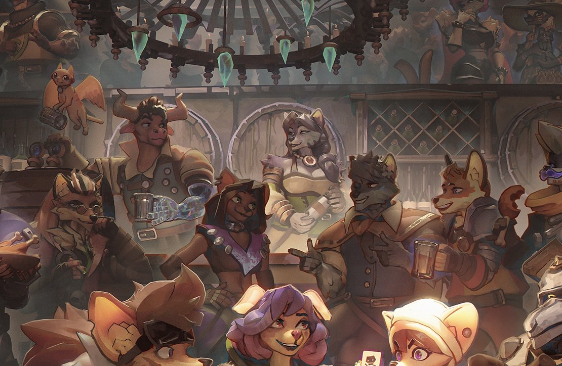 zeusdex_art's tweet photo. Finally, I can post the picture I've been working on for a long time :)

Take a look at the poster for @TheDelversGuide that I've drawn, with characters of the project backers! #art #furryart https://t.co/rJGTPb5g7i