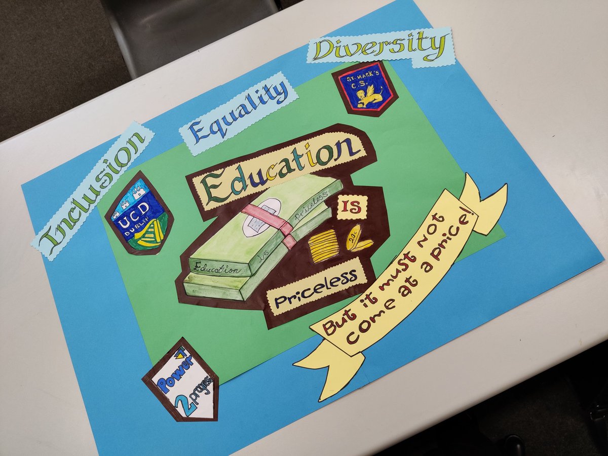 Throwback to the #power2progress poster 5th Year students made, as a group they talked about the important elements of inclusion, diversity and equality within our school!  <a href="/stmarkscs1977/">St Mark's Community School</a> <a href="/ucddublin/">University College Dublin</a> pic.x.com/IK5YeEdoQu