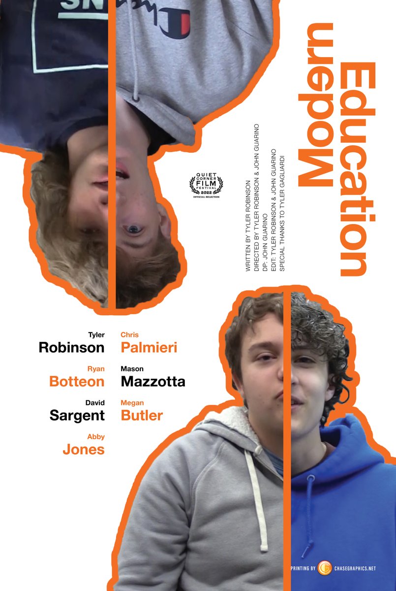 QCFilmFestival's tweet photo. @KillinglyHighTV The tenth Official Selection of 2022 is MODERN EDUCATION by Tyler Robinson &amp; John Guarino of Haddam-Killingworth High School. https://t.co/V4dcRfvqKr