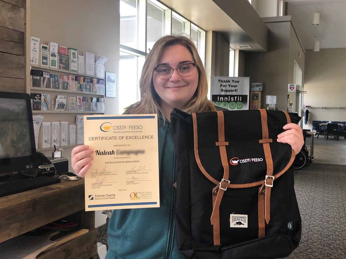 #Itstarts with Excellence in Ed.  Congratulations to our Innisfil winner, Naleah.  Shoot for the stars!! <a href="/LL_MSmith/">LL Millard-Smith</a> <a href="/SSInnisfil/">Simcoe Shores SS - Innisfil Campus</a>