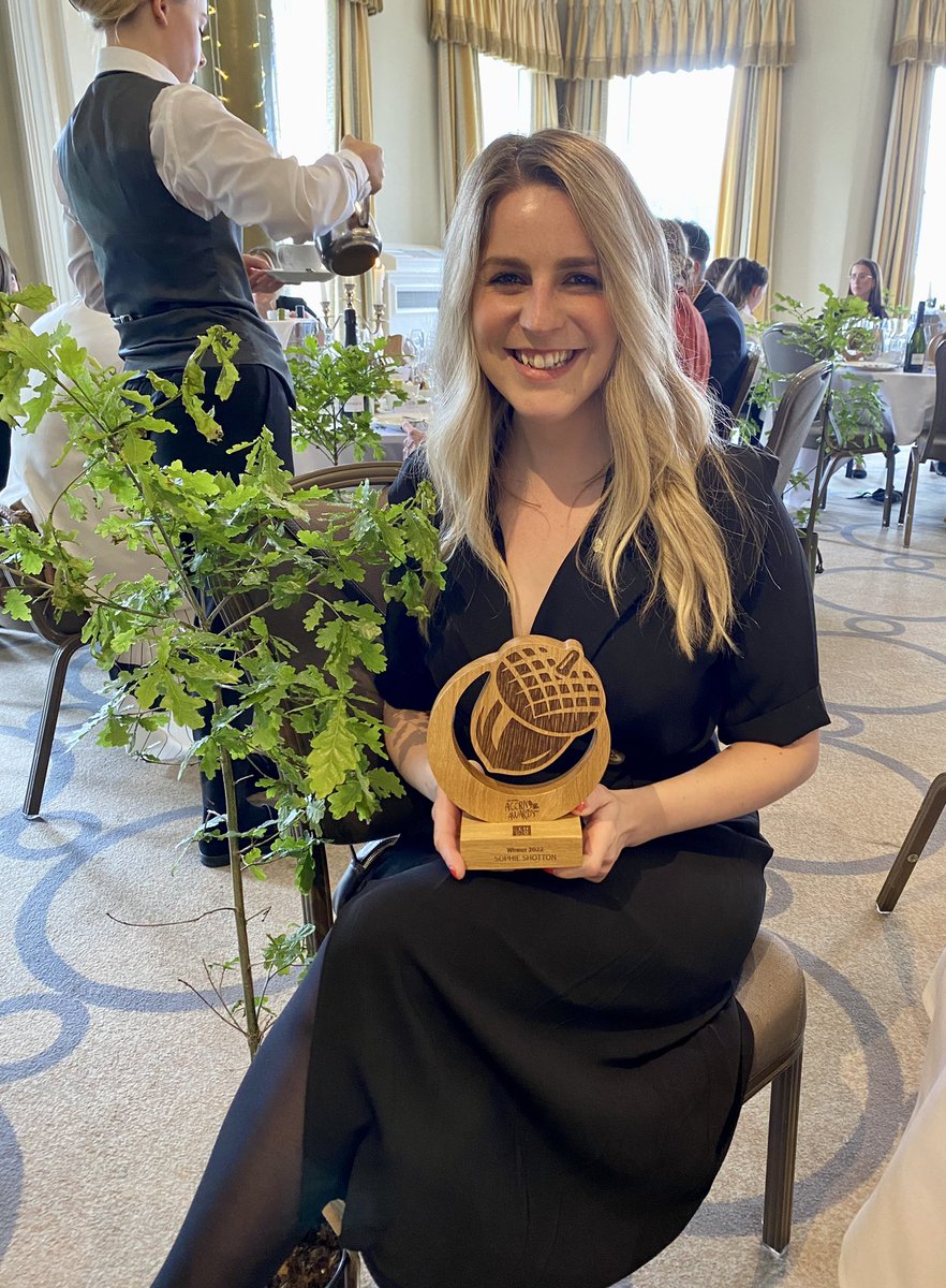 S21EGG's tweet photo. 🤩 absolutely over the moon to have been awarded an Acorn Award this year! 
Thank you so much to my amazing team and owners @YorebridgeHouse @RuddingPark @AcornAwards #myhappyplace #acornawards #womeninbusiness https://t.co/KvrYJRVr6F
