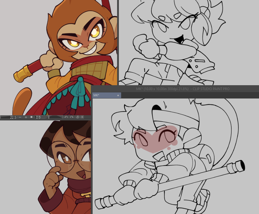 the side stuff, commi work and school dont really let me work on these much but they are in the works!