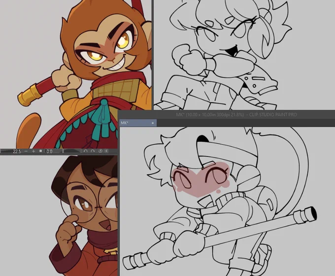 the side stuff, commi work and school dont really let me work on these much but they are in the works! 