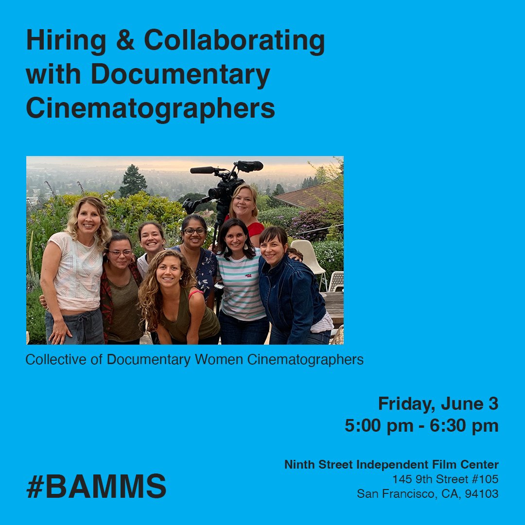 bammsummit's tweet photo. π Explore the #BAMMS 2022 program
Presented by the Collective of Documentary Women Cinematographers (CDWC), this session is about hiring and working with women and nonbinary documentary cinematographers in the Bay.
π Learn more & register here: https://t.co/tVmv2xfICg https://t.co/UfU4PtvtXk