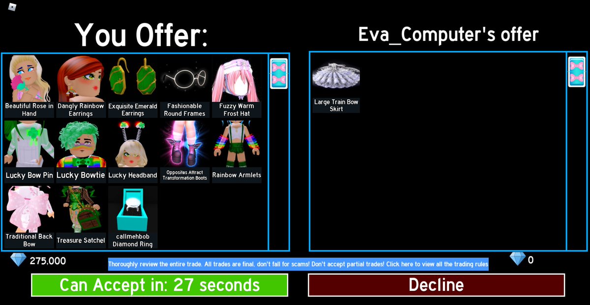 Luv_Chiyoko's tweet photo. w/f/l?

also is it only me or is the ltbs smaller?

ltbs trading large train bow skirt callmehbob ring cmbr oa boots dims trading free robux gw giveaways rh royale high https://t.co/UiDewtgR7Q