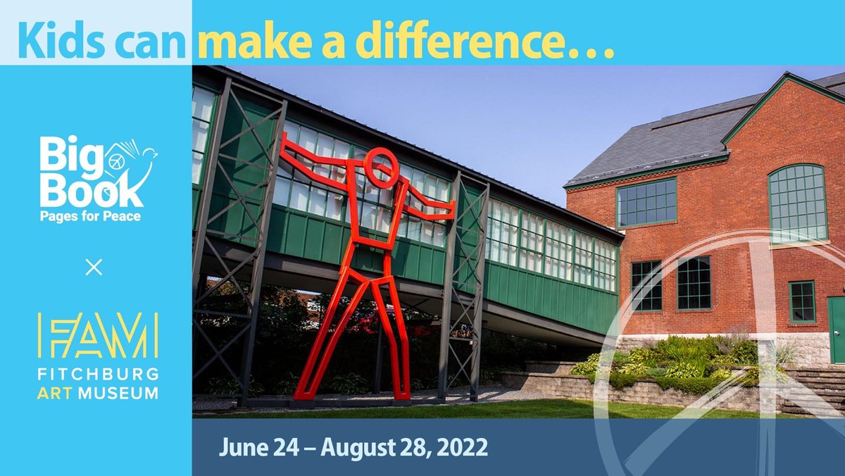 pagesforpeace's tweet photo. This summer, the Big Book is going on display at @fitchburgart. The awe-inspiring book will exhibited alongside artwork, an interactive kiosk of the virtual book, and peace artifacts from 6/24–8/28.

Learn more on our website and through our newsletter:
https://t.co/qRhBcUf375 https://t.co/riIB1SVmjR