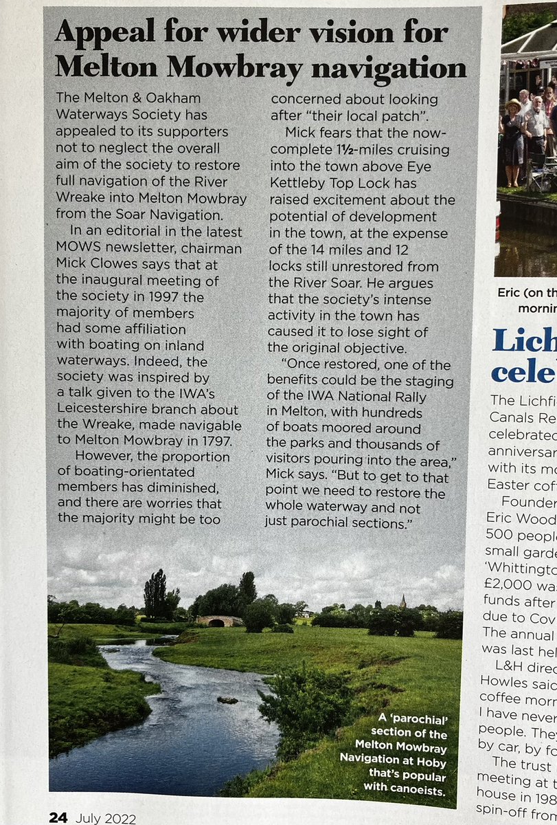 We made this months issue of Waterways World…