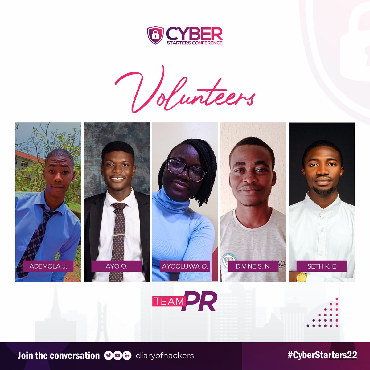 DoHAfrica's tweet photo. Meet the amazing people that helped bring the #CyberStarters22 vision into fruition. 

We appreciate all you do. 👏🏽👏🏽
#CyberStarters22 #Cybersecurity #Volunteers https://t.co/v33KUioMqz