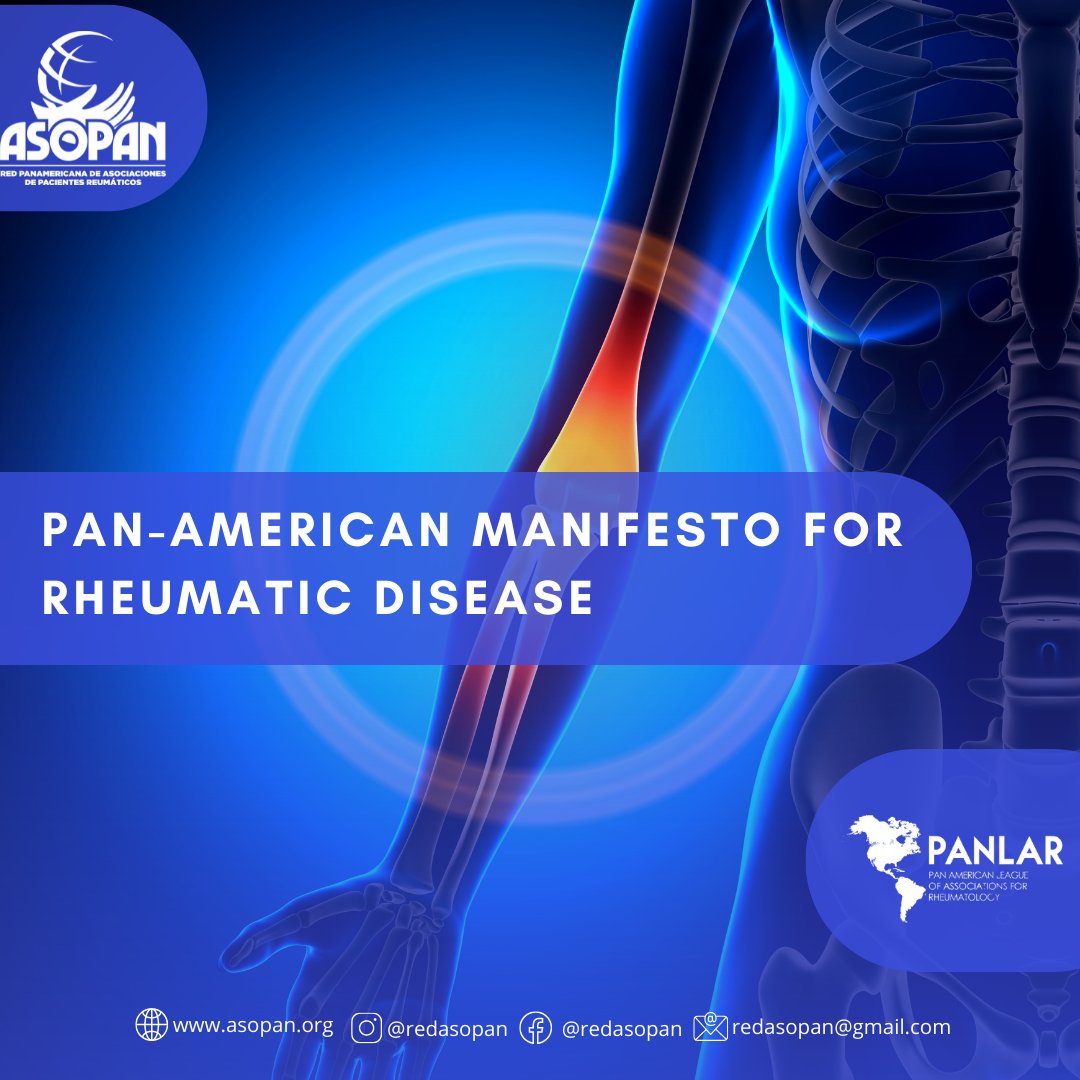redasopan's tweet photo. 📃Pan-American Declaration on Rheumatic Diseases
.
🌐Get more information at https://t.co/OiqQizh1zl
.
#ASOPAN #advocacy #redasopan #panlar https://t.co/xRf0vQCbuC