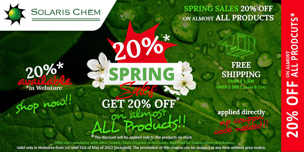 solarischem's tweet photo. Today, 31 May, our Spring Sales end.
All our products with a 20% discount.
Don't miss it.
https://t.co/W1dF5b5Nxb
#PTAA #P3HT #PCBM #fullerene #C60 #fullerenol #batteries #solarcells #pharma #cosmetic #biotech https://t.co/3KBs2EHhnK