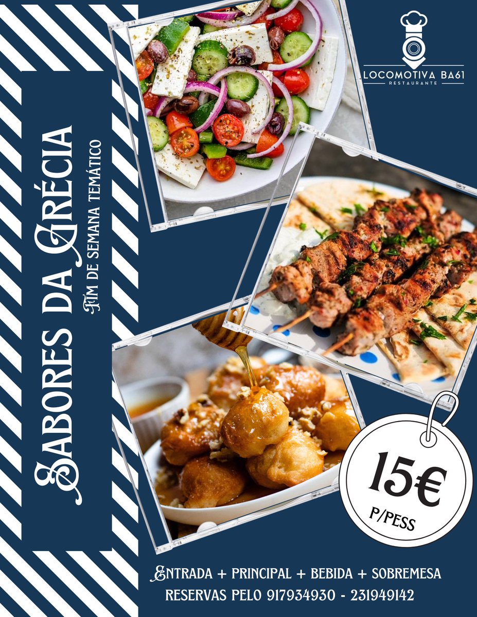 yboica's tweet photo. Fim de semana temático #saboresdegrecia #grecia #gastronomia #chef #yboica @locomotivaba61 #pampilhosa #portugal https://t.co/XheREYZfui