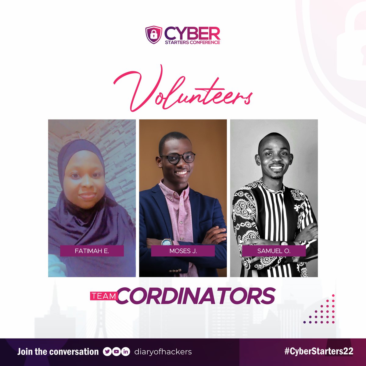 DoHAfrica's tweet photo. Meet the amazing people that helped bring the #CyberStarters22 vision into fruition. 

We appreciate all you do. 👏🏽👏🏽
#CyberStarters22 #Cybersecurity #Volunteers https://t.co/v33KUioMqz