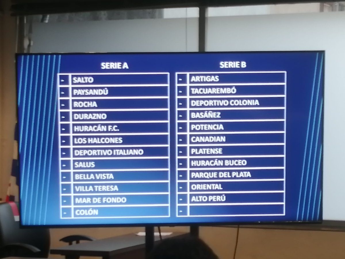 Así estarán conformadas las dos series para el comienzo de la ⁦@AmateurAUF⁩ temporada 2022 ⁦<a href="/TacuaremboFC1/">Tacuarembó Fútbol Club</a>⁩ ⁦<a href="/RazaFutbol/">Pura Raza Futbol</a>⁩
