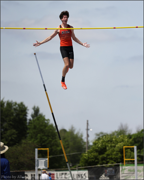 Charles Cruse realizing he has set a new school record, oh, and he won the IHSA 3A State Championship. 
This guy can fly!
<a href="/IRON_ATHLETICS1/">Normal Community Athletics</a>
 <a href="/nchsironmen/">NCHS Ironmen</a>