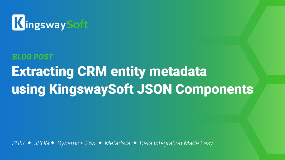 Just Blogged - Extracting CRM entity metadata using KingswaySoft JSON Components
kingswaysoft.com/blog/2022/05/3… #Dynamics365 #Dataverse #MetadataExtraction #JSON #OData #ETL #SSIS #DataIntegrationMadeEasy