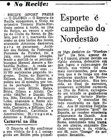 memorialdosport's tweet photo. Final do @Brasileirao de 1968; @sportrecife 2x1 @ClubeDoRemo 
📍Ilha do Retiro
Público: 15.782;
Renda: NCr$36.974,00.
Elenco campeão:
Miltão, Baixa, Bibiu, Gilson e Altair; Capitão 🔁(Mário), e Dandô, Dema 🟥, Néo, Zezinho ⚽56'⚽69' e Fernando Lima.
@OGlobo_Esportes 03.03.69 https://t.co/MjuS4BEOdi