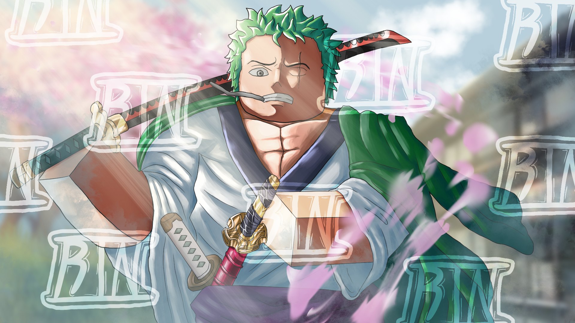 rin on X: -Commission- Zoro GFX, my first on Clip Studio Paint