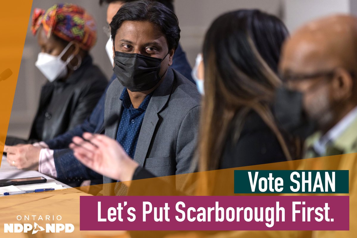 NeethanShan's tweet photo. Vote Neethan Shan and Put Scarborough First.
#ScarbTO #ScarbCentre #onpoli #TeamNeethan #ONDP #ontarioelection #ndp #elections2022 #topoli https://t.co/OypTnmsAgw