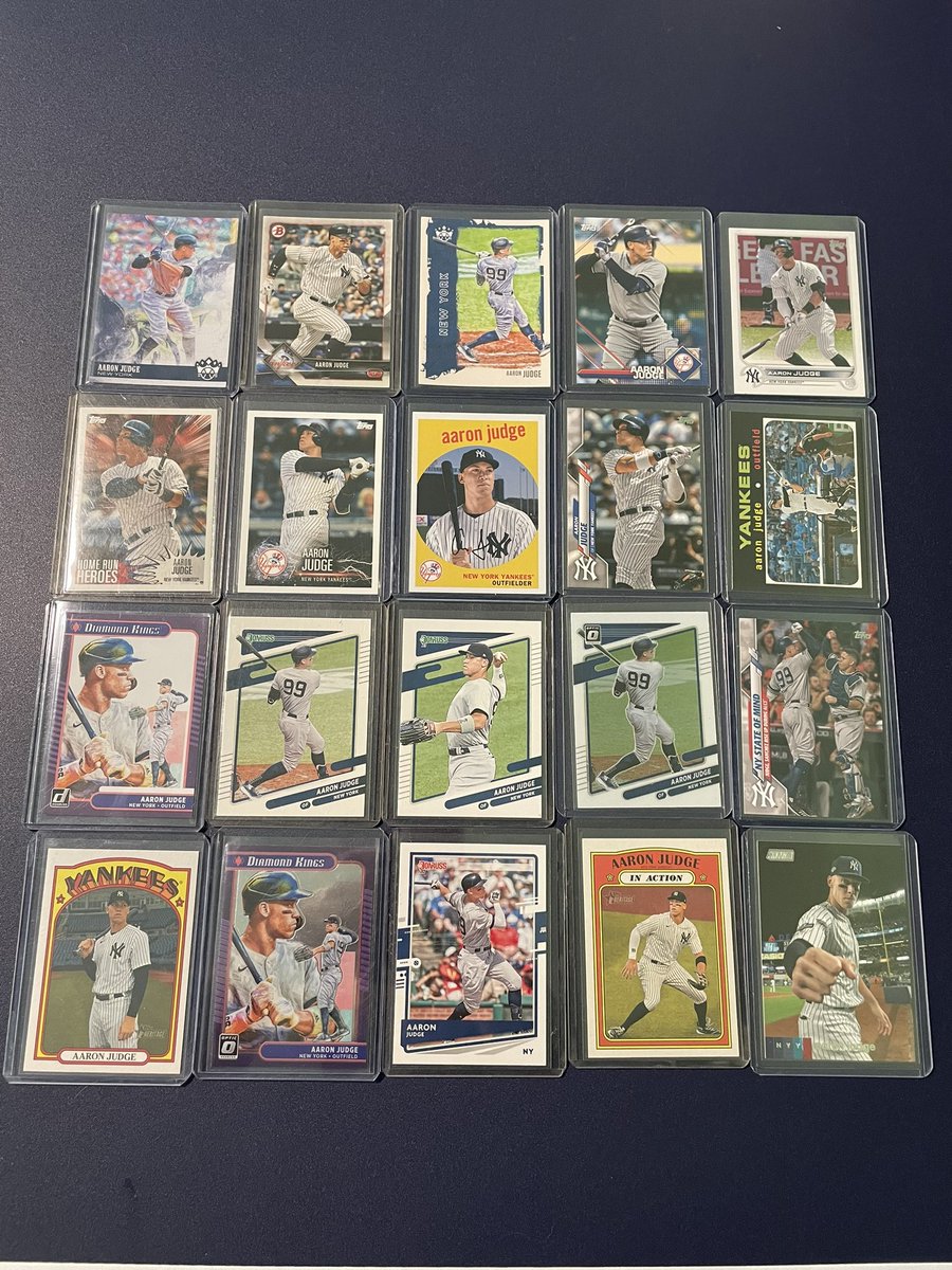 BuyLoweBaseball's tweet photo. All #Judge Cards must go! $2 each or 3 for $5. Free PWE shipping! Whole lot of 20 for $25 and free shipping! #Yankees #yankeestwitter #RepBX #MLB #FORFREE #free #FreePicks #baseball #baseballcards #baseballcardsforsale #aaronjudge #judge99 #Ohtani #Trout #RedSox #orioles #Brewers https://t.co/tl2SyU3CT1