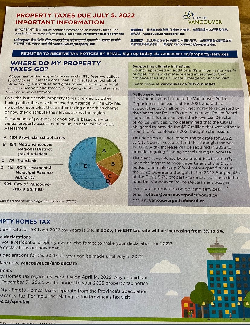 pivotlegal's tweet image. #Vancouver property taxes are due July 5. If your taxes are rising, don't forget that the #VPD budget takes one-fifth of the city budget. @ChukaEjeckam observes: police budgets preserve order &amp;amp; property rights above justice and human dignity. bit.ly/3vQzb84

#DefundVPD