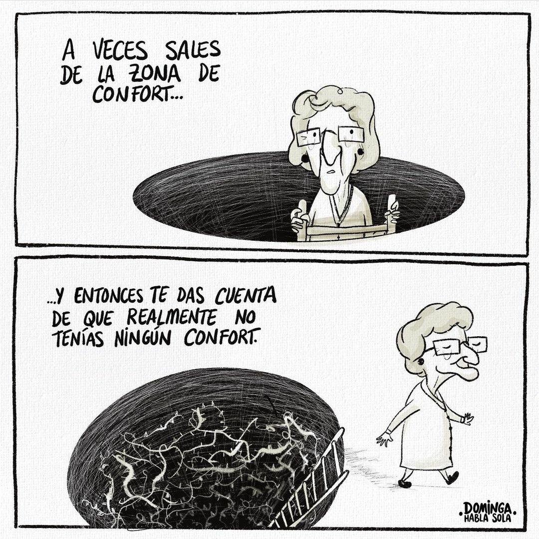 A veces se confunde la zona de confort con el síndrome de Estocolmo.

Pasa a todos los niveles: personal, social, laboral, político... Hay que despertar y ser valientes, afuera hay más opciones, pero nadie te las  ofrecerá, tenemos que construirlas.

 #ReflexiónDelDía #Reflexion