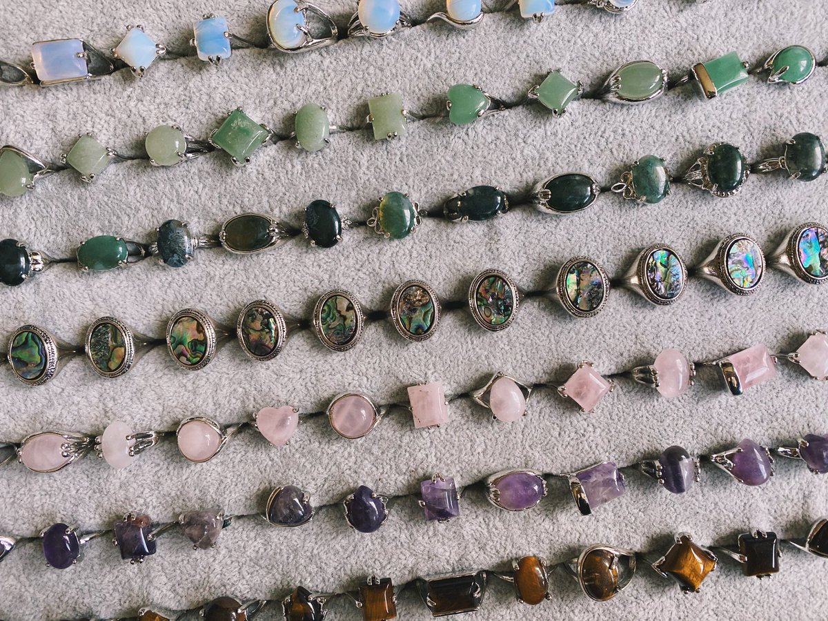 mycrystalearth's tweet photo. 💍 25% OFF ALL ALLOY RINGS 💍

• automatic coupon at checkout
• week long sale (ends june 6th)

https://t.co/PKGXF2TAOm https://t.co/X5cb4HrTrv