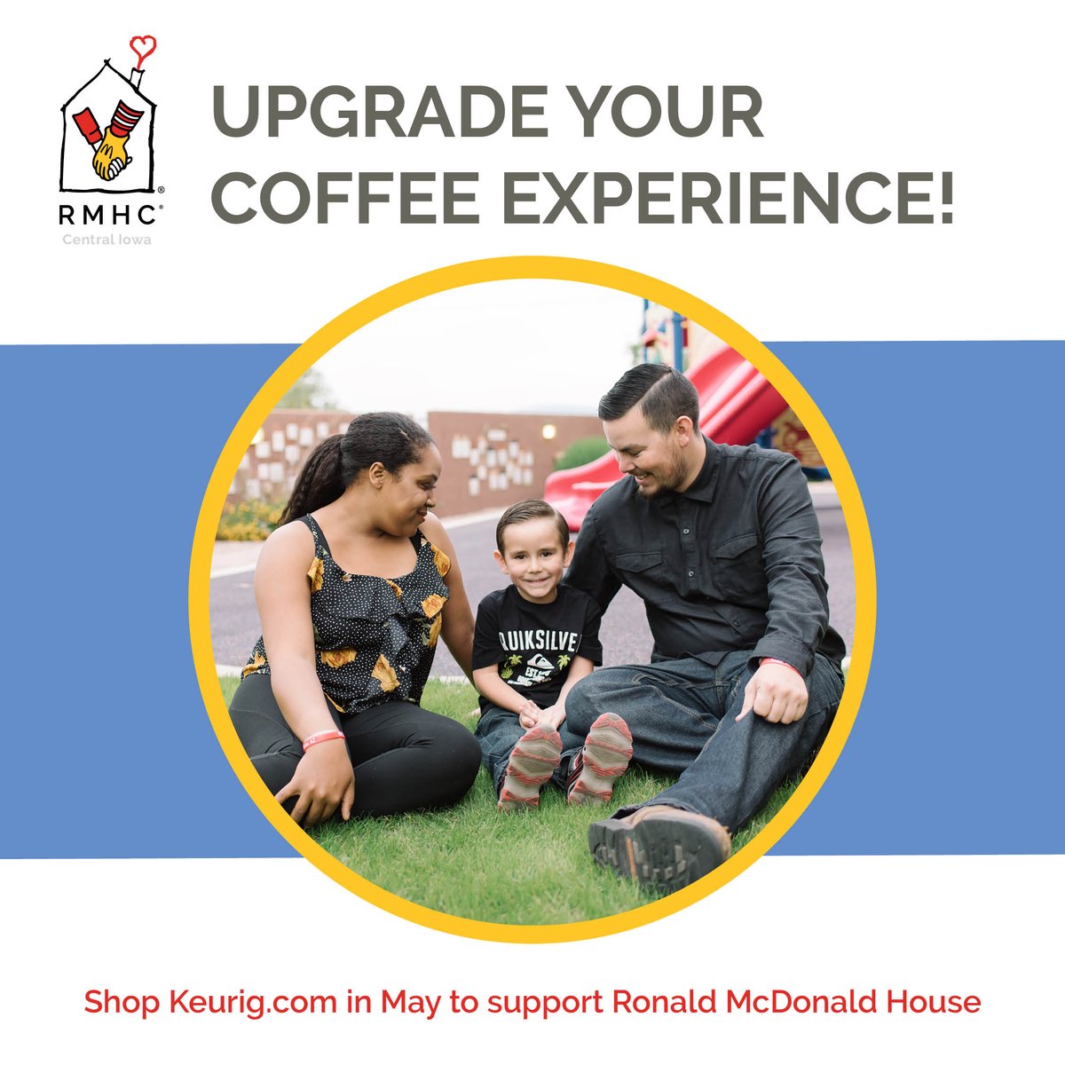 🏡 Final Days 🏡

Through May, shop McCafé At Home coffee at ow.ly/15Qb50JlbUU to support RMHC families! Purchase a new <a href="/Keurig/">Keurig</a> brewer for work or home, and add some <a href="/McCafe/">McCafé</a> pods - it's that simple! 

#McCafeAtHome
#KeepingFamiliesClose