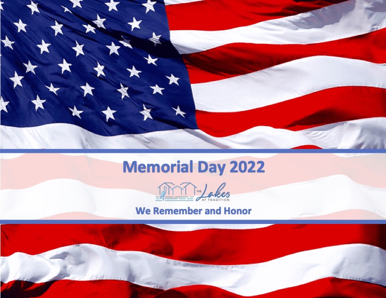 LAT_HOA's tweet photo. The Lakes at Tradition celebrates our nation's heroes!
#MemorialDay #MemorialDay2022  #MemorialDayWeekend #HOA https://t.co/9BHQ8DU3m2