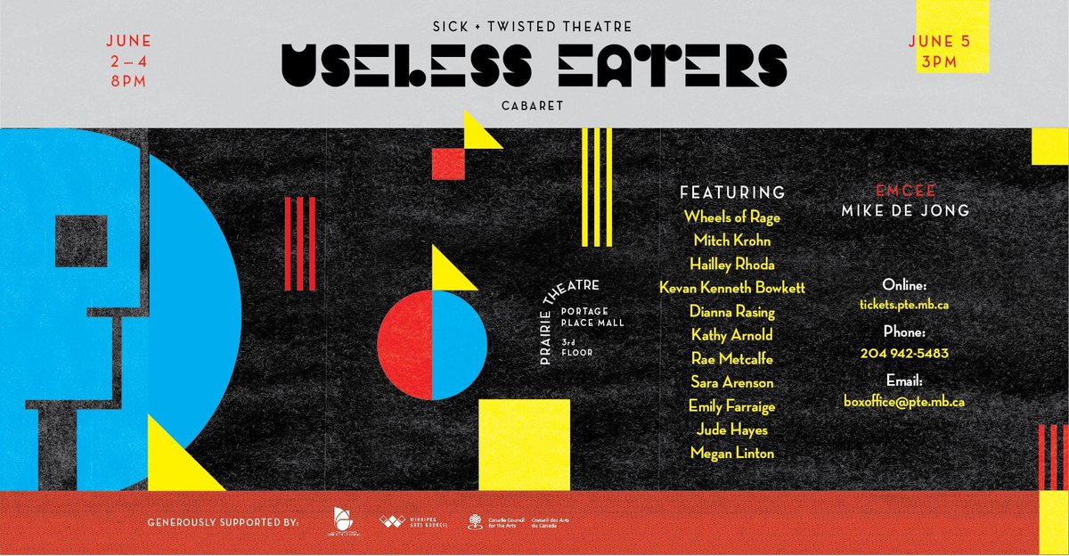 This Thursday, we are excited to welcome Sick + Twisted Theatre's USELESS EATERS  CABARET! 

✨ JUNE 2 - 5 ✨

ASL Interpretation | June 3
Audio Description | June 4

Visit the link in bio for tickets!  🎫  sickandtwisted.ca