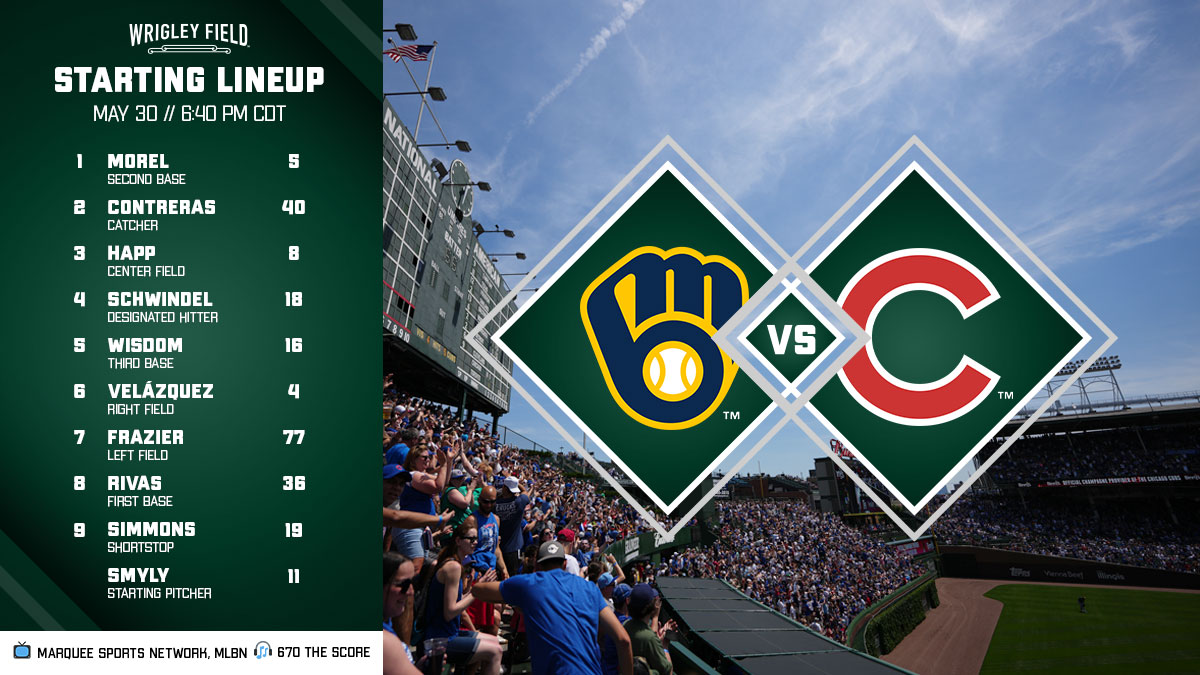 Chicago Cubs on Twitter "Here is tonight's Cubs Game 2 lineup. 