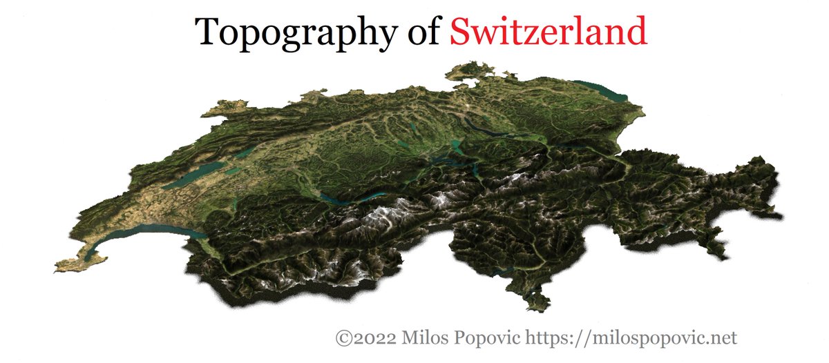 I created topographic maps of several European countries  based on my latest tutorial:
✨https://t.co...
